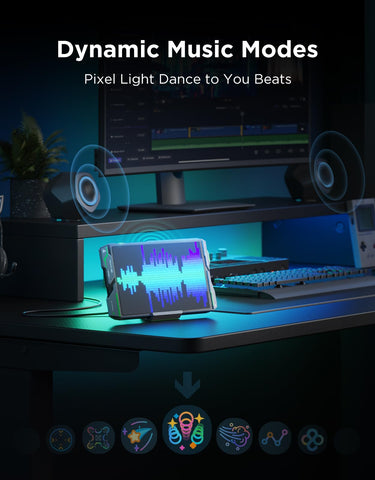 Govee Gaming Pixel Light supports voice control with Alexa and Google Assistant.