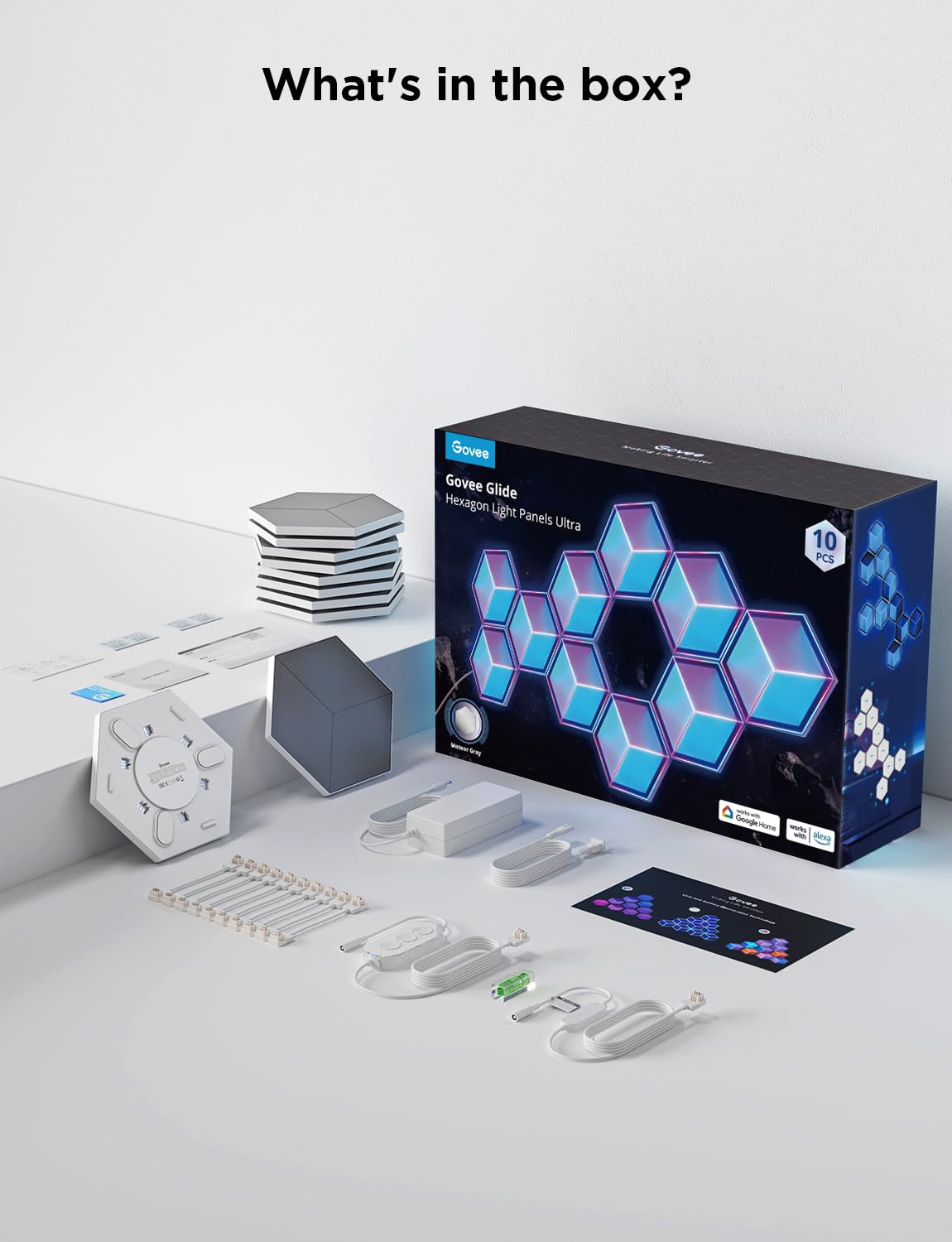 Govee Glide Hexagon Ultra Alexa compatibility for voice-controlled lighting