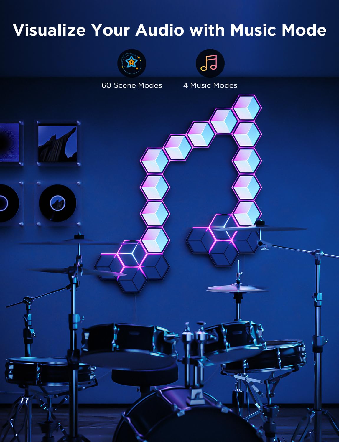 Govee Glide Hexagon Ultra with Razer Chroma compatibility for game-reactive lighting