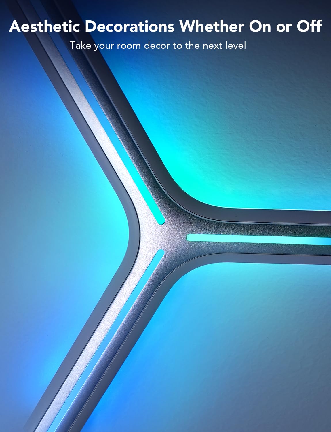 Govee Glide Y RGBIC wall light DIY color design via app.