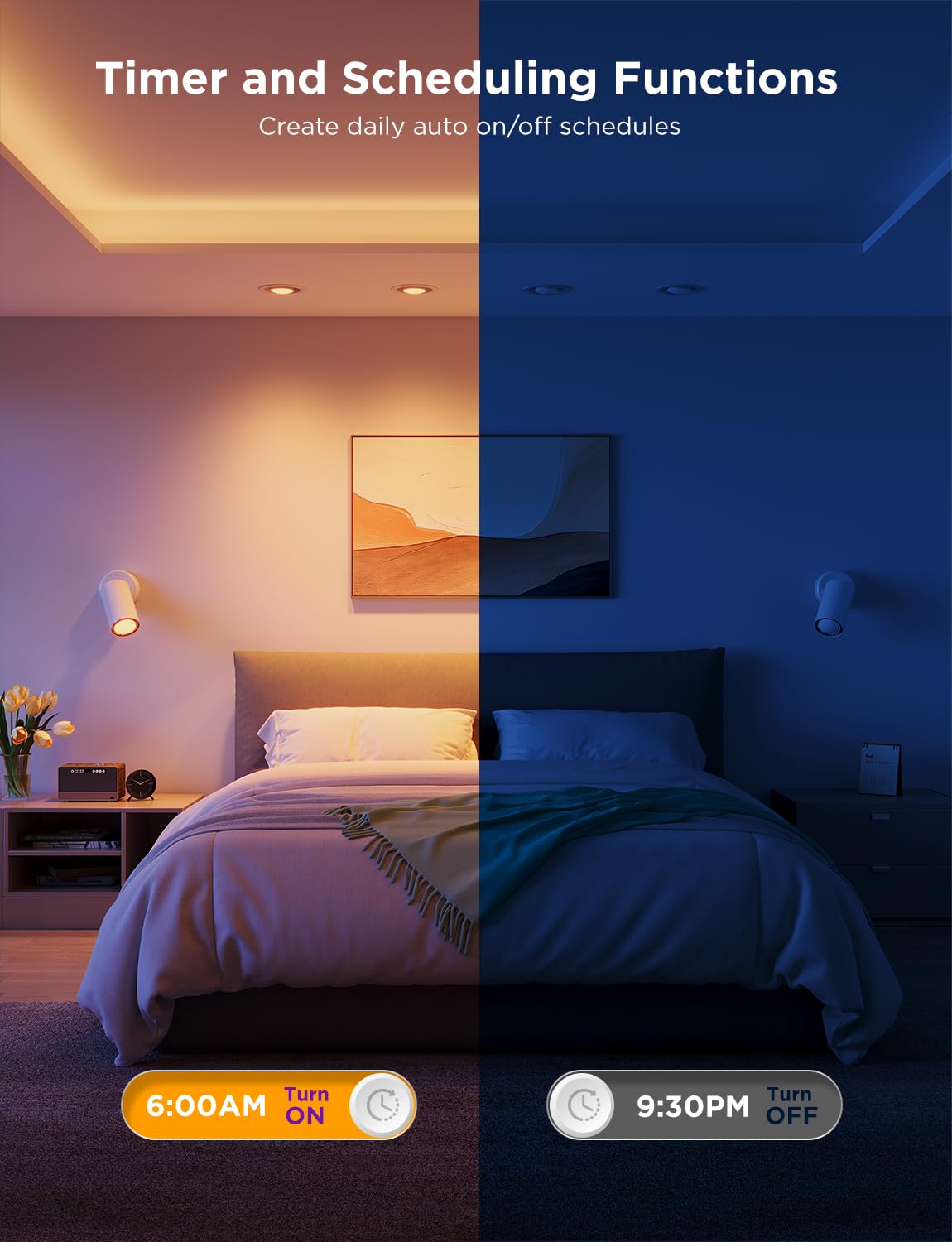 Govee GU10 bulb works with 2.4 GHz WiFi for stable control.