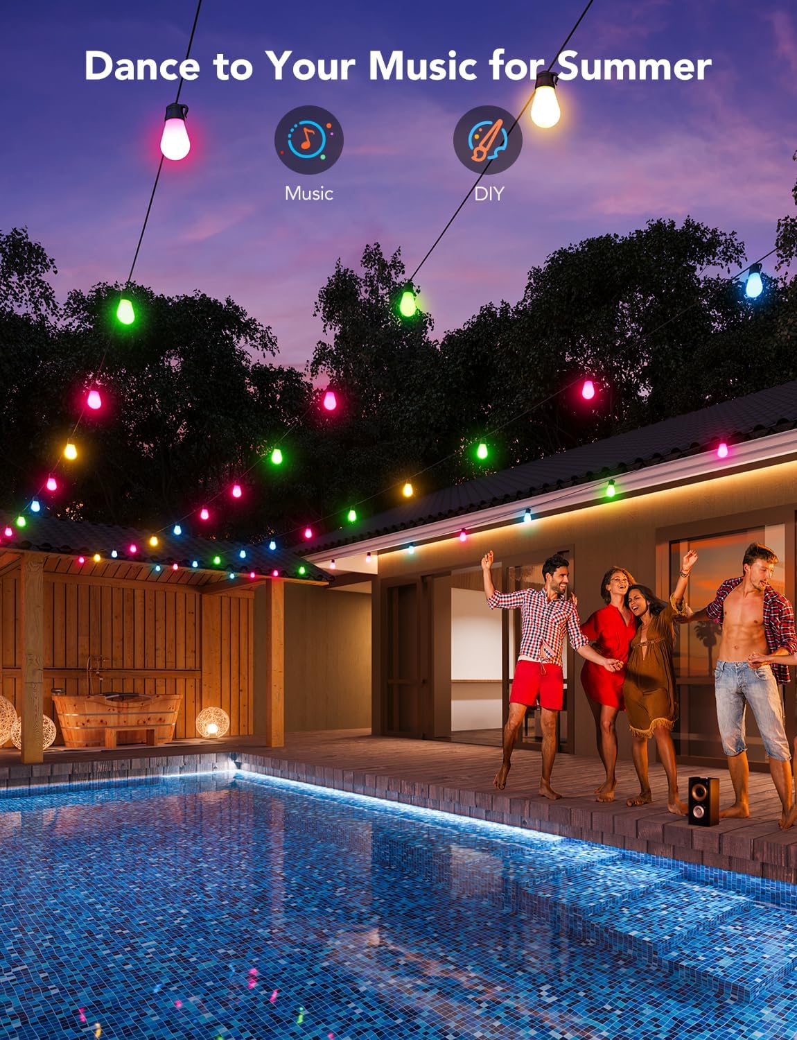 Govee H7015 music sync lights dance with your favorite tunes.