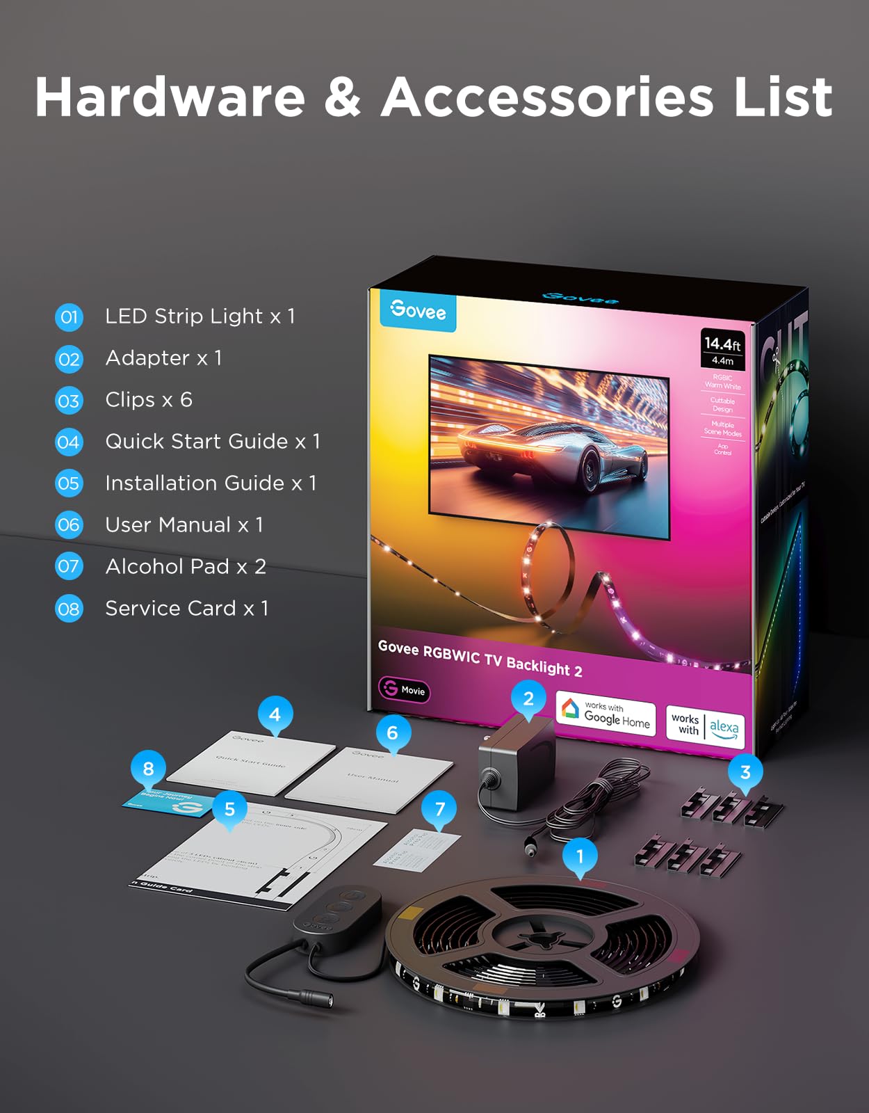 Atmospheric lighting for movies and gaming with immersive glow