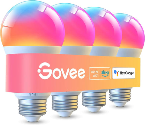 Govee LED Smart Bulbs provide 1000 lumens for bright, wide-area lighting in living spaces.