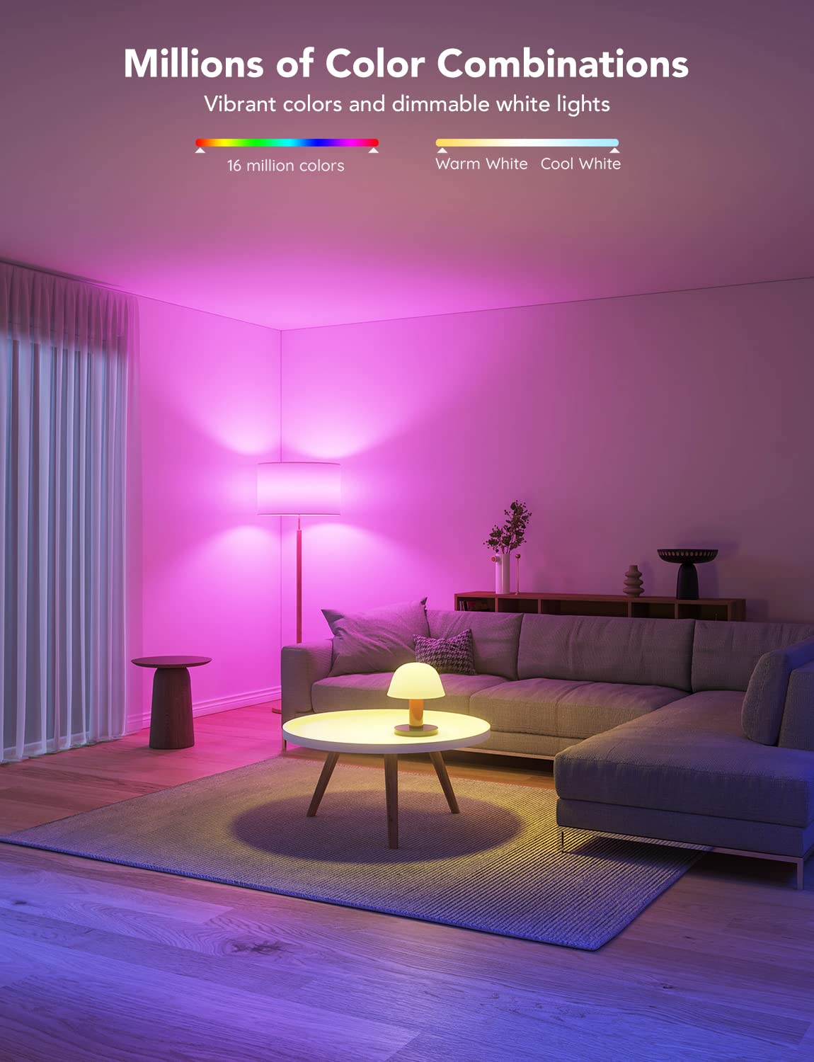 Govee LED Smart Bulbs scene modes for customized mood lighting