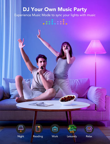 Govee LED Smart Bulbs feature 54 scene modes for ambient customization.
