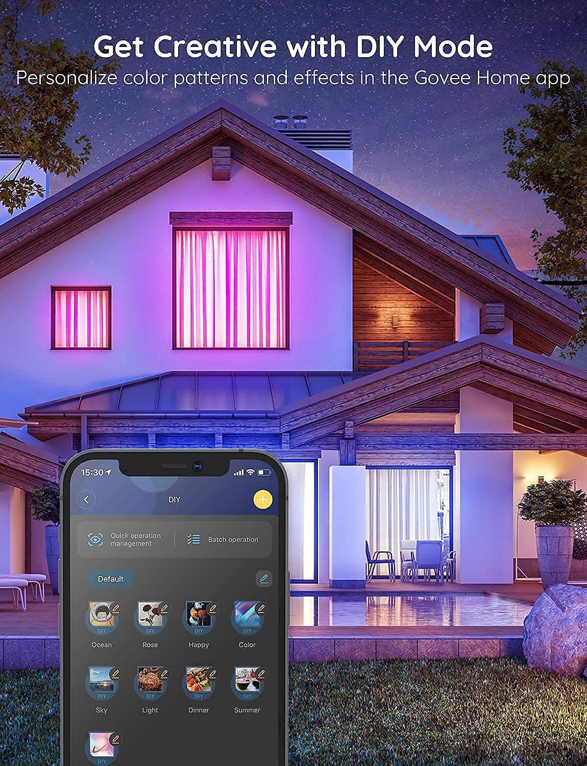 Govee remote controller for quick lighting adjustments