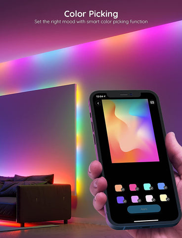 Govee RGBIC LED Strip 64 scene modes and timer for dynamic lighting