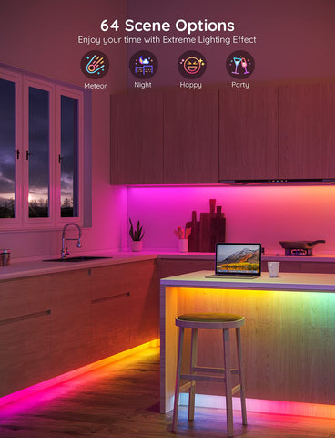 Govee RGBIC LED Strip music sync for mood lighting
