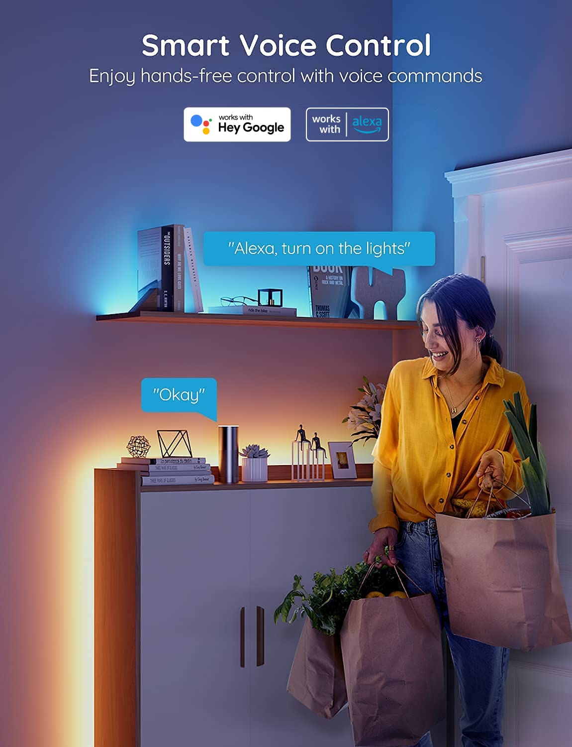 Govee smart home compatible LED strips with voice control