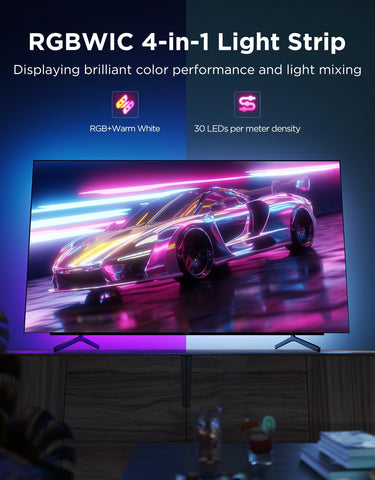 Govee RGBWIC strip delivers true color and pure white for vivid visuals