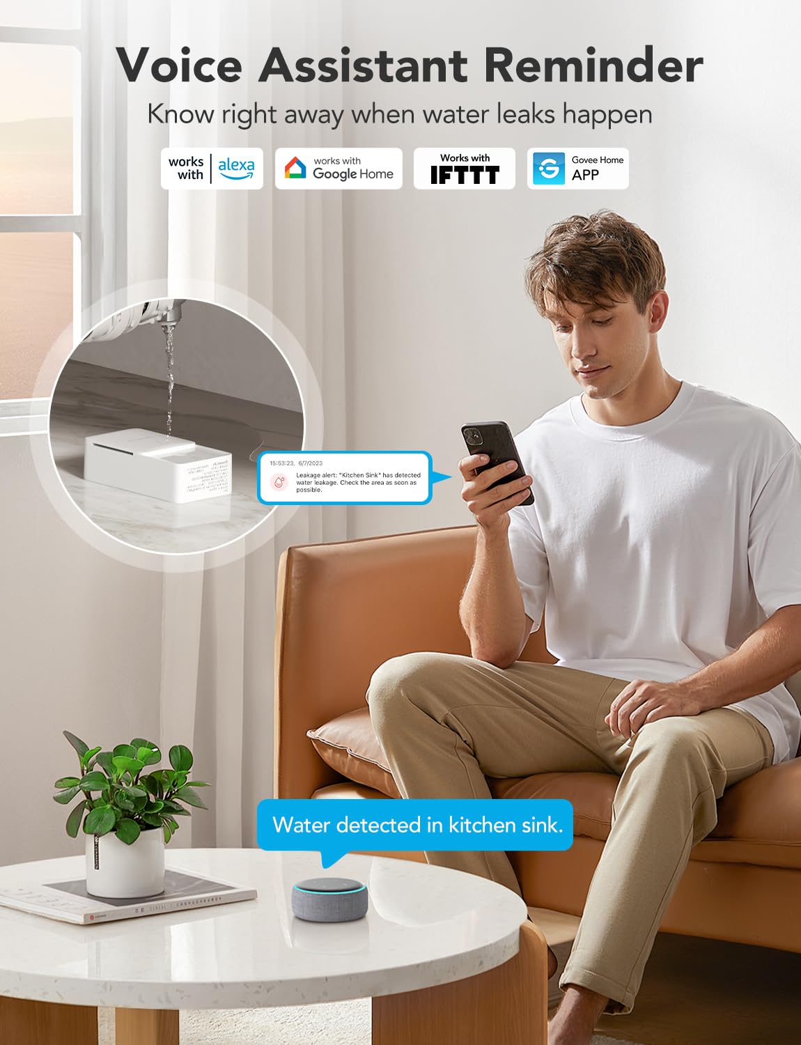 GoveeLife five-year battery life minimizes upkeep.