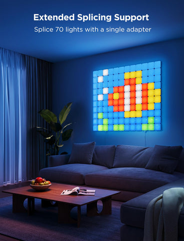 Govee Mini Panel Lights with Matter enable voice control and hands-free mood changes.