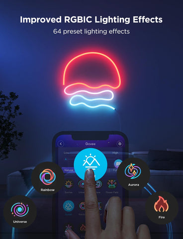 Govee neon lights ideal for bedroom and wall decor ambiance