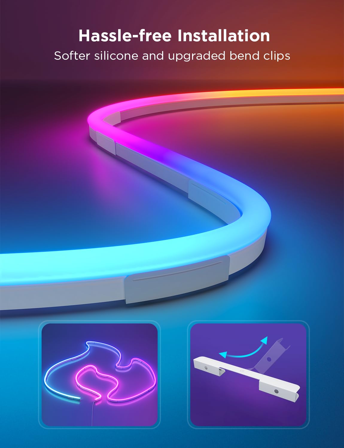 Govee RGBIC Neon Lights offer seamless Matter, Alexa, and Google control for effortless scenes.