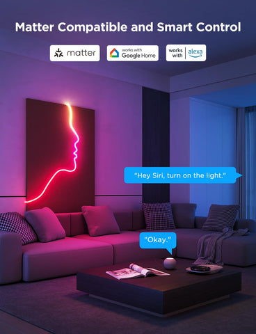 Govee neon lights upgraded bend clips enable pre-shaped installation