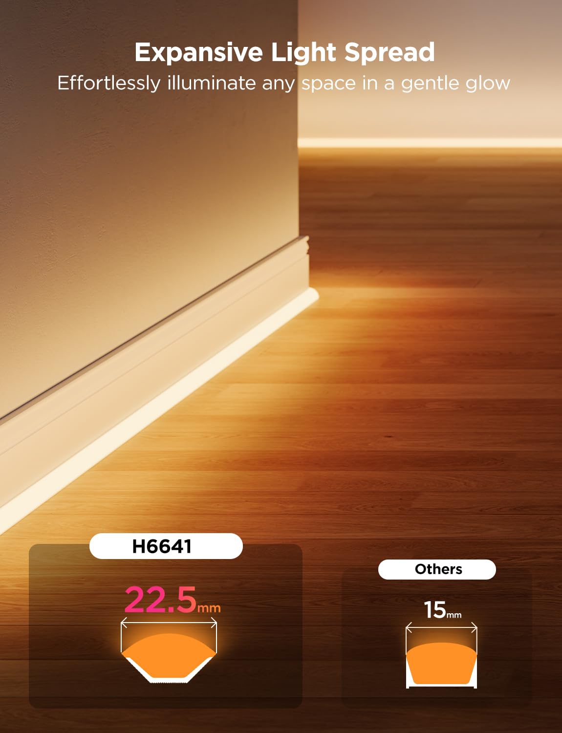 Govee Neon Rope Light with Matter and voice control for convenient setups.