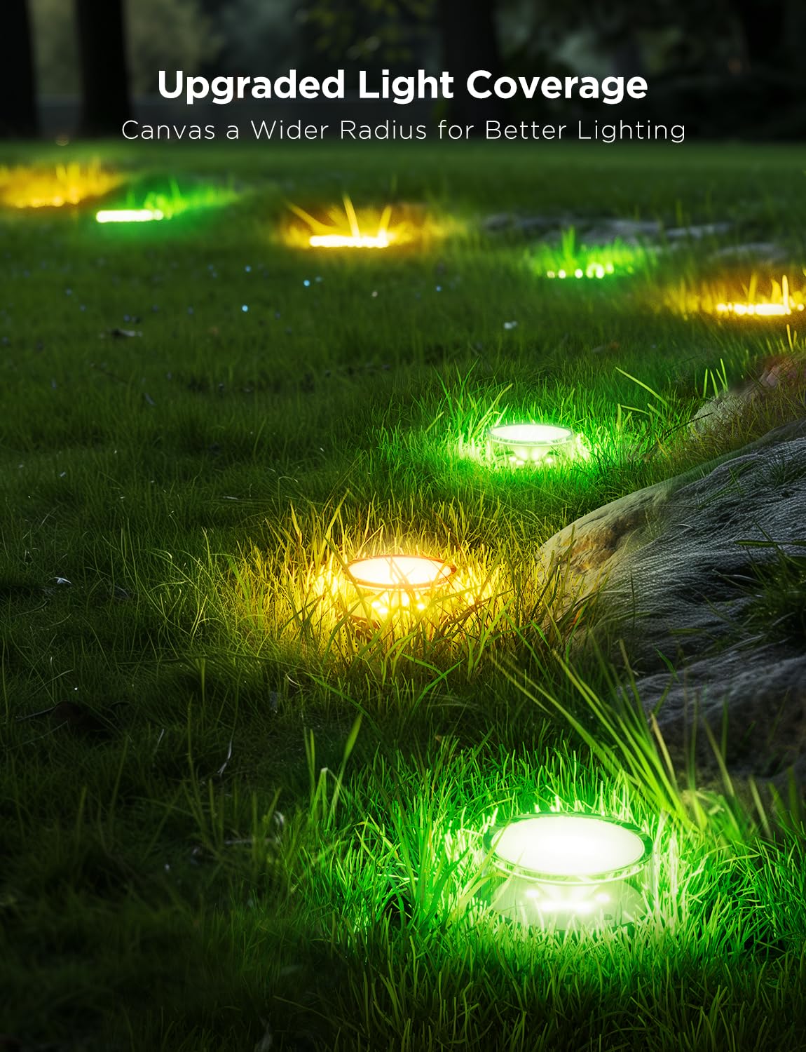 Govee Outdoor Ground Lights 2 warm white glow adds cozy ambience to patios