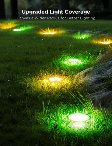 Govee Outdoor Ground Lights 2 warm white glow adds cozy ambience to patios