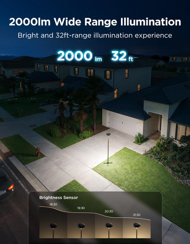 Govee lamp post lights with arc prisms for smooth color gradation.