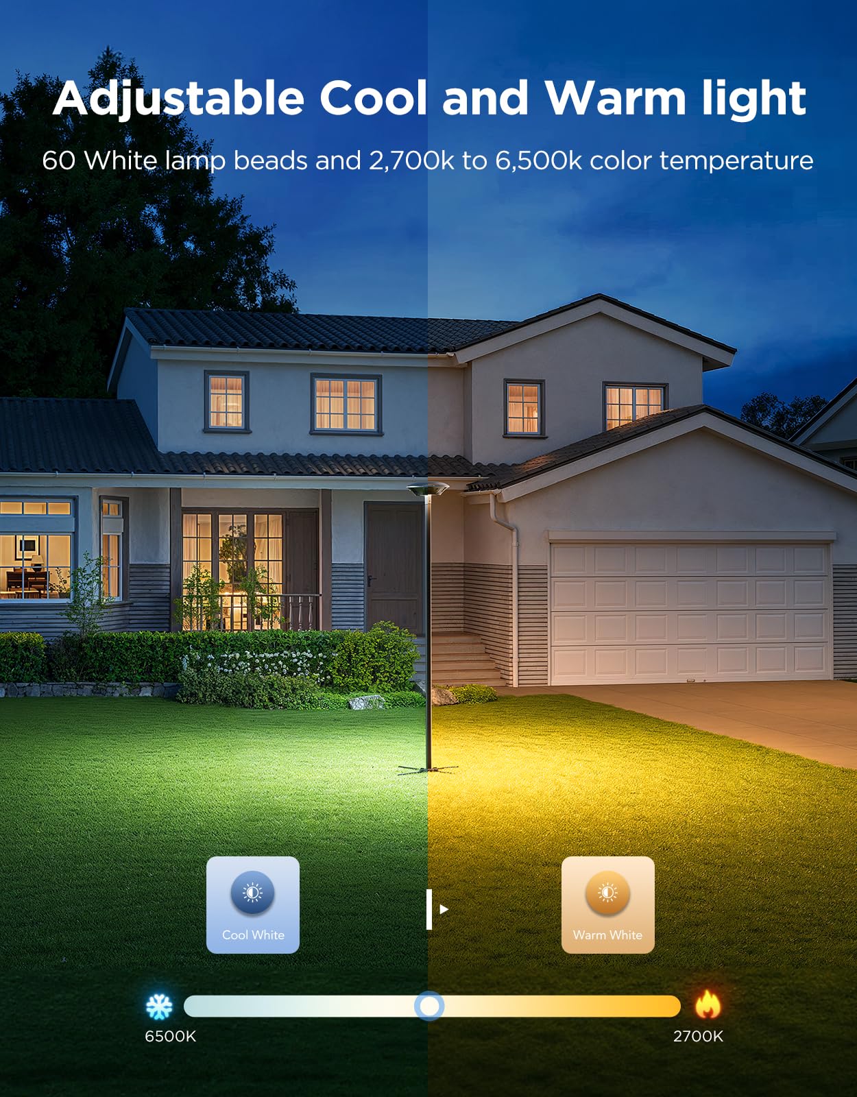 Govee RGBIC post lights include a brightness sensor for ambient adaptation.