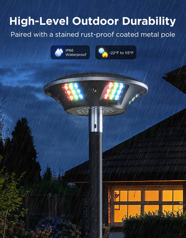 Govee outdoor lamp post lights offer easy installation options.