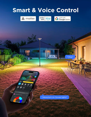 Govee lamp post lights are IP66 weatherproof and durable.