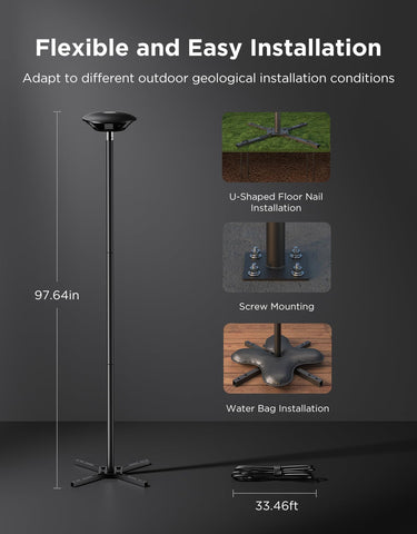 Govee post lights support Alexa and Google Assistant voice control.