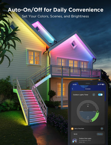 Govee app control lets you adjust colors and schedules from your phone.