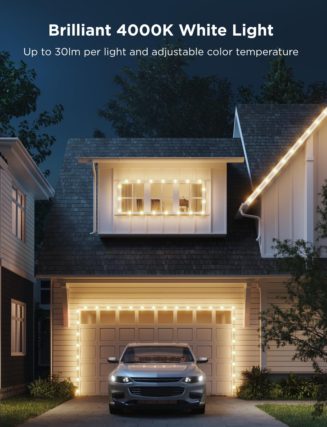 Smart control with Alexa and Google Home for easy voice lighting.