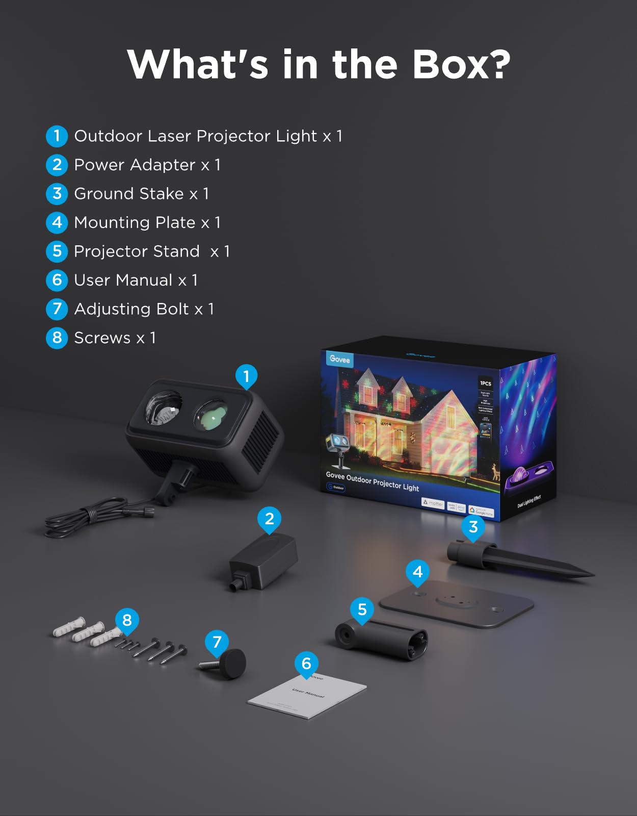 Govee projector-holiday-show boosts curb appeal during seasonal events