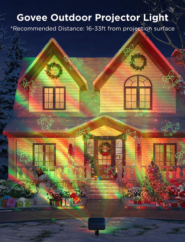 Govee projector wide-coverage lights large facades and yards