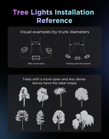 Govee Outdoor Tree Lights app control via mobile for remote tuning