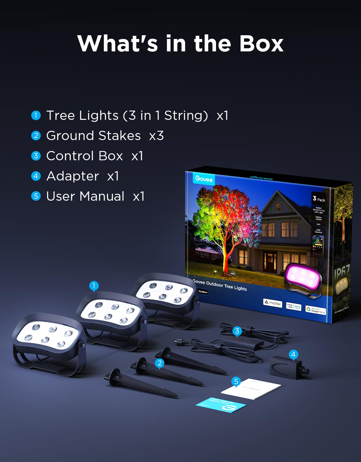 Govee Outdoor Tree Lights patio-garden use for inviting spaces