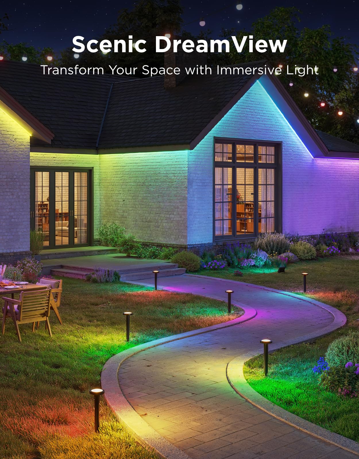 Govee pathway lights rgb color options create mood lighting for patios