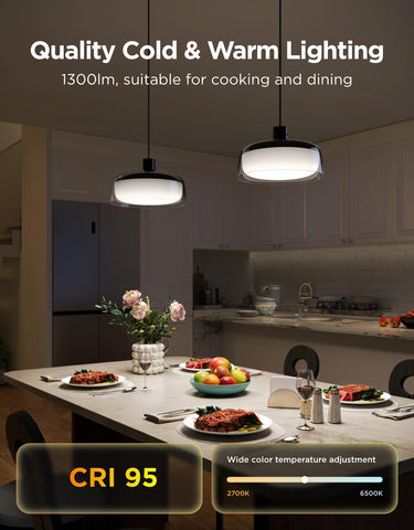 Govee pendant light supports Matter, Google, and Alexa for hands-free control.