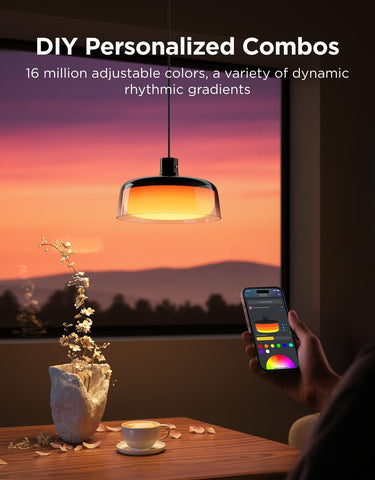 Govee pendant light warm white 1300lm for clear task lighting and cozy mood.