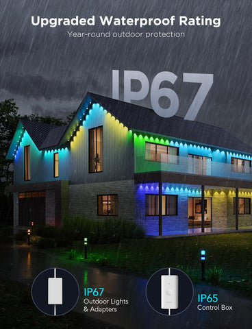Govee Permanent Lights Pro is cuttable to fit any space.
