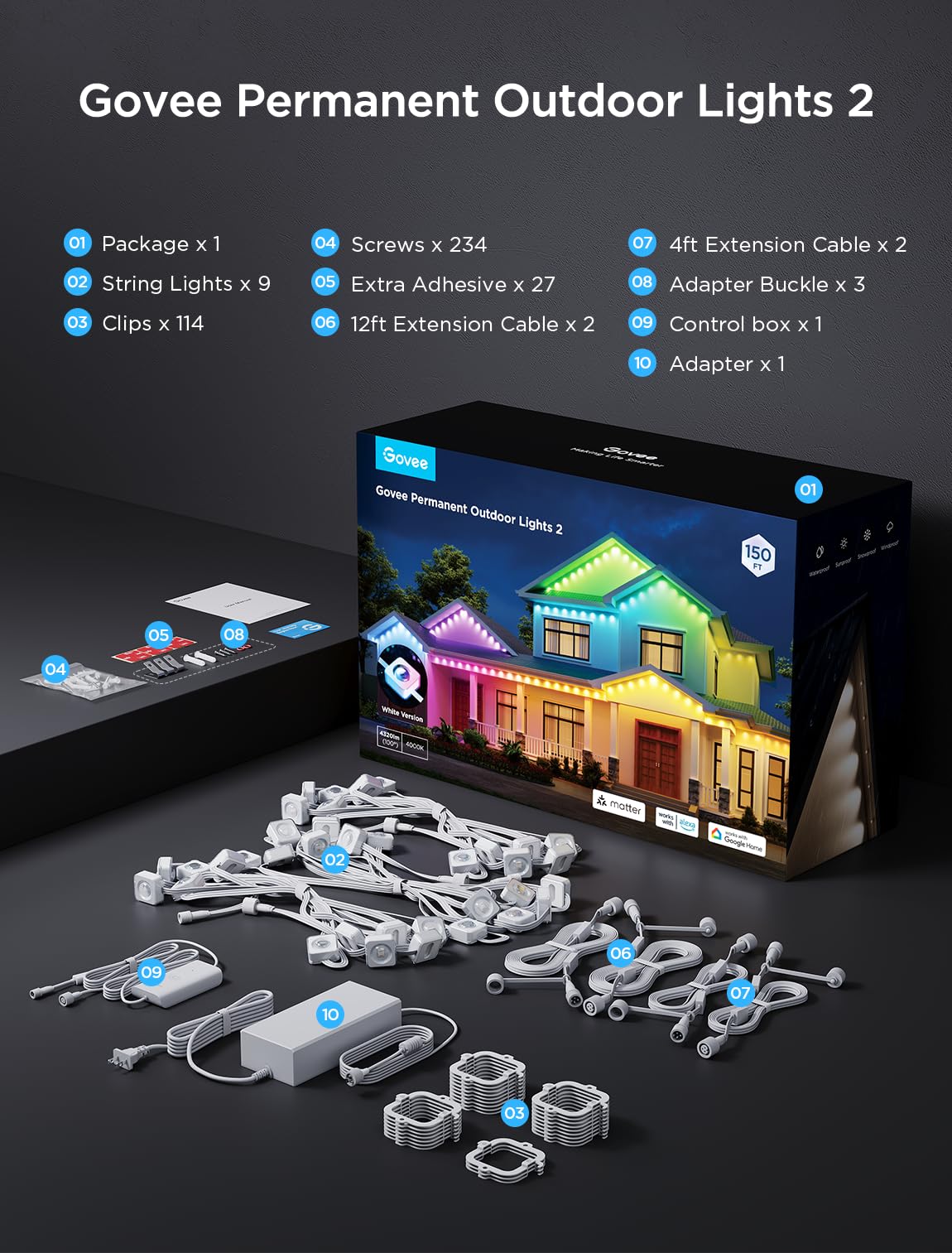 Govee extension-ready design supports larger layouts and flexible decoration.