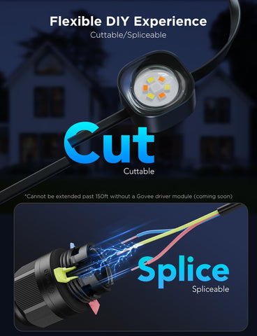 Govee Permanent Outdoor Lights Pro IP67 waterproof ensures year-round use in any weather