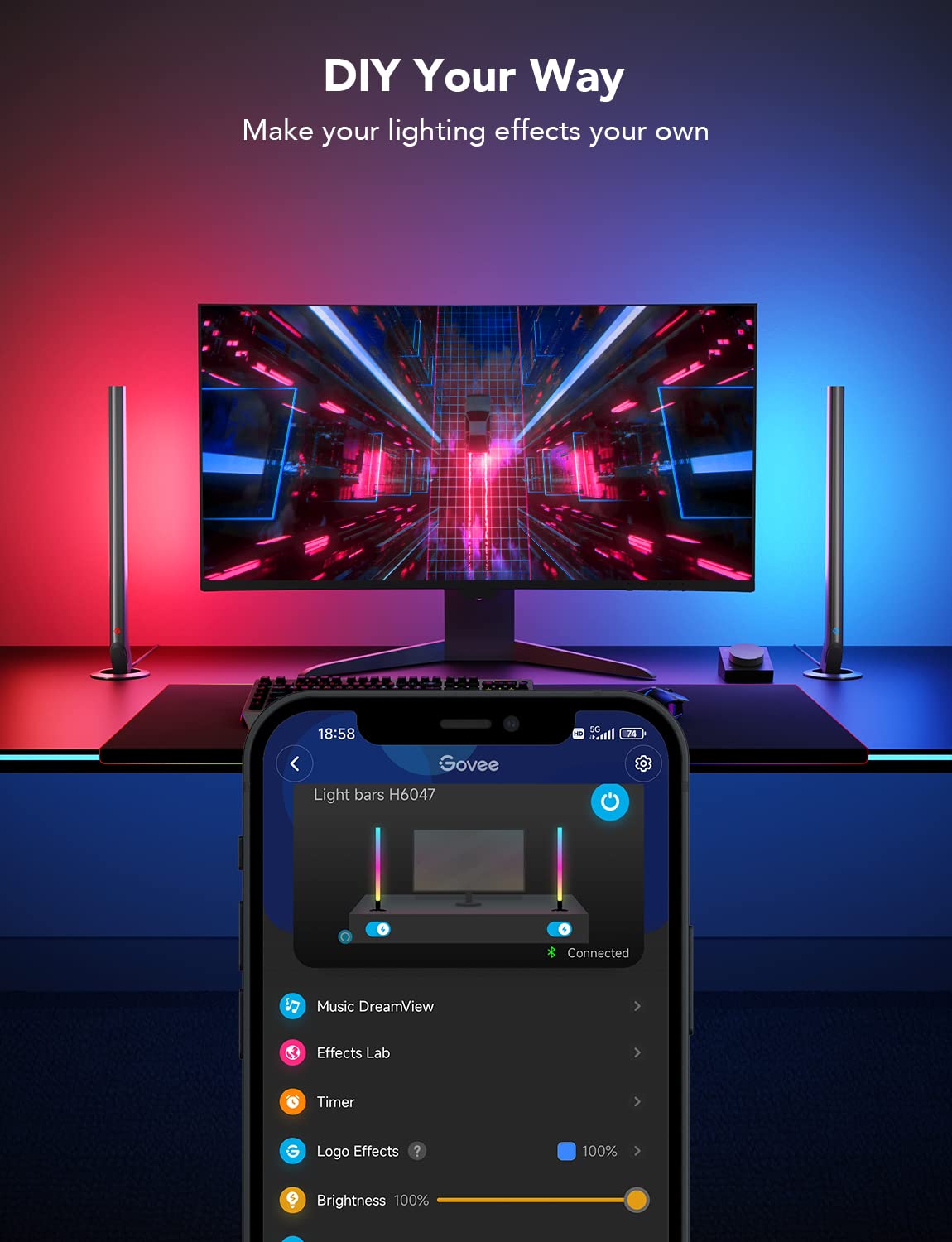 Govee RGBIC H6047 integrates with Razer Synapse 3 for PC customization
