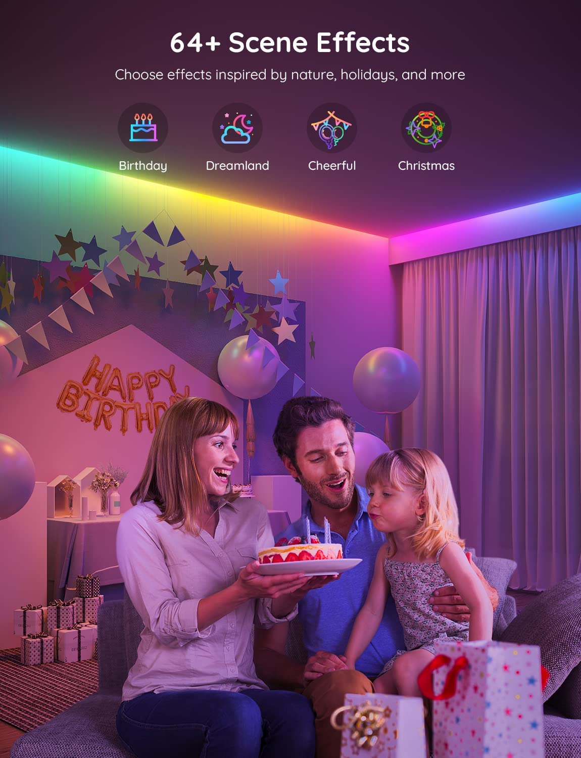 Govee RGBIC LED strip lights app control interface enables easy personalization