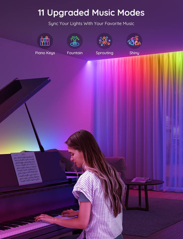 Govee RGBIC LED strip lights include clear surface prep guidance