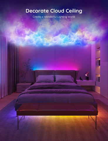 Govee music sync mode matches lighting to music with a sensitive mic.