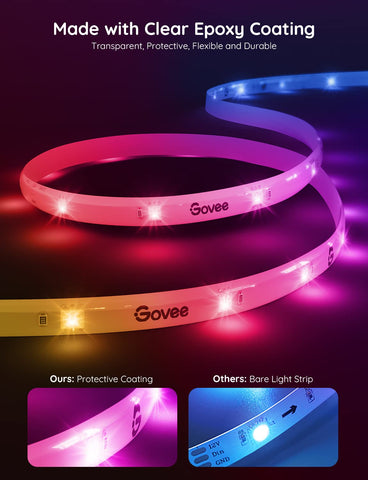 Govee RGBIC Pro ideal for bedroom decor and mood lighting.