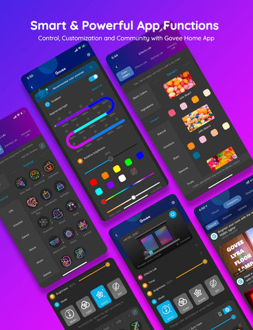 Govee RGBIC Pro WiFi app control for easy setup.