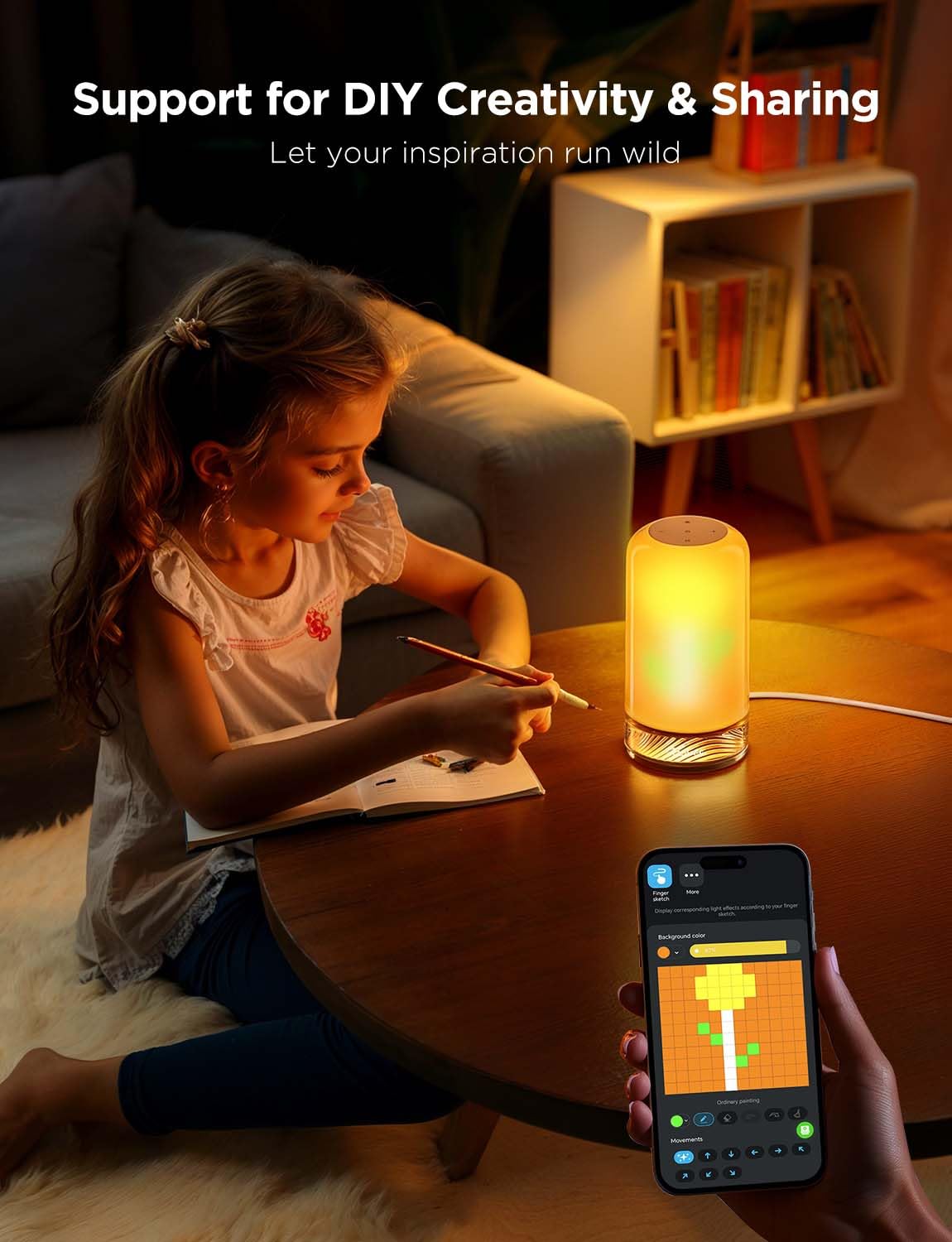 Govee RGBIC Smart Table Lamp 2 offers 64 scene modes for mood-specific lighting.