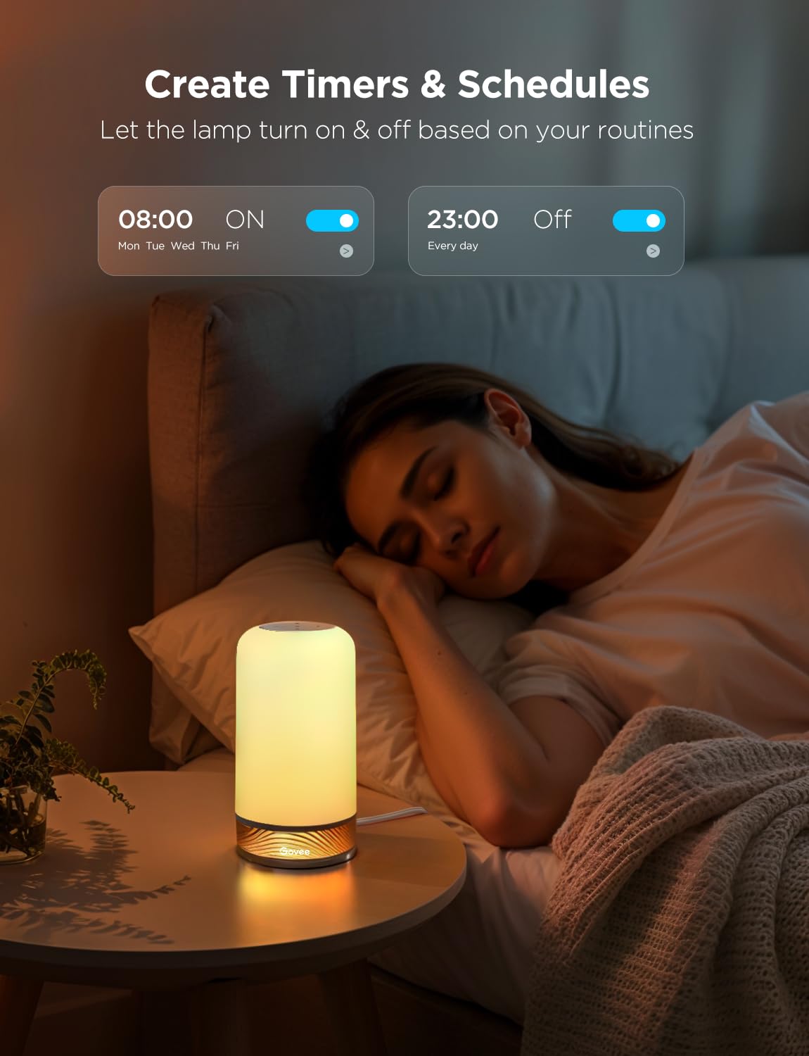 Govee RGBIC Smart Table Lamp 2 music-sync modes create dynamic ambience.