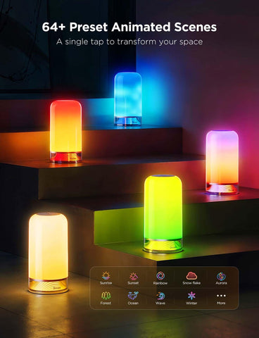 Govee RGBIC Smart Table Lamp 2 voice control compatible for effortless lighting.