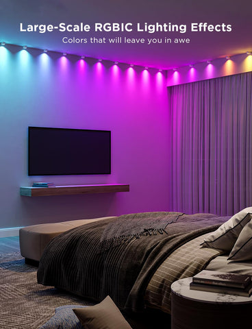 Govee RGBIC string downlights with music-sync for party ambiance